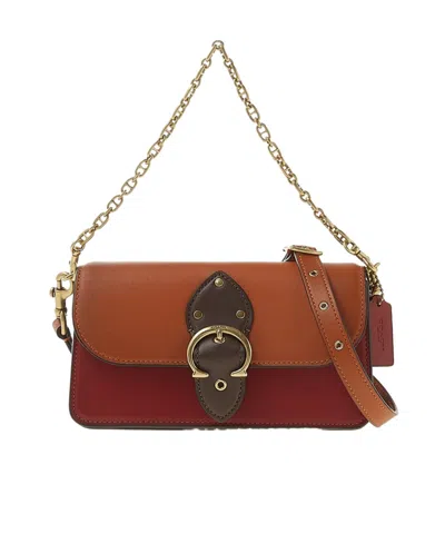 Coach Color Matching Shoulder Bag In Brown