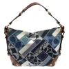 COACH COACH COLOR PATCHWORK LEATHER AND FABRIC CARLY HOBO