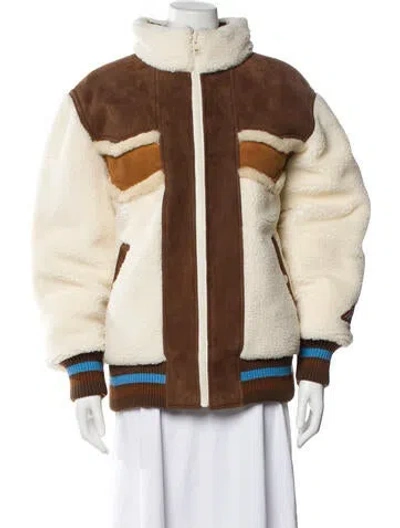 Pre-owned Coach Colorblock Pattern Down Coat In Multi