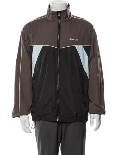 Pre-owned Coach Colorblock Pattern Jacket W/ Tags In Brown