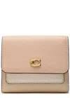 Coach Colour-block Pebbled Leather Wallet In Neutral