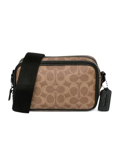Coach Colton Crossbody Bag 19 In Signature Canvas In Neutral