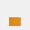 Coach Compact Billfold Wallet In Yellow