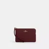 Coach Corner Zip Wristlet In Red