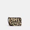 Coach Corner Zip Wristlet With Leopard Print In Multi