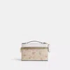 Coach Cosmetic Case In Signature Canvas With Floral Print In Beige