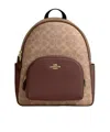 Coach Court Backpack In Signature Canvas In Brown