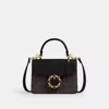 Coach Courtney Top Handle Bag In Signature Canvas In Brown