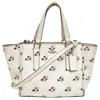 COACH COACH CREAM FLORAL PRINTED LEATHER CROSBY TOTE