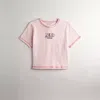 COACH CROPPED TEE: FLYING CHERRIES, SIZE: MEDIUM