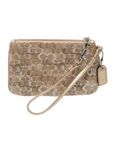 Pre-owned Coach Crossbody Bag In Gold