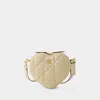 Coach Heart Crossbody With Quilting In Beige