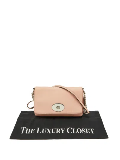 Pre-owned Coach Crosstown Turn-lock Shoulder Bag In Pink