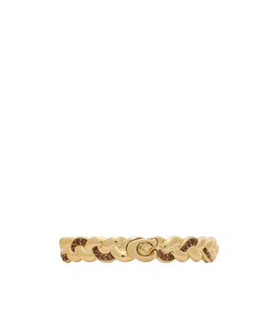 Coach Crystal Bracelet In Gold