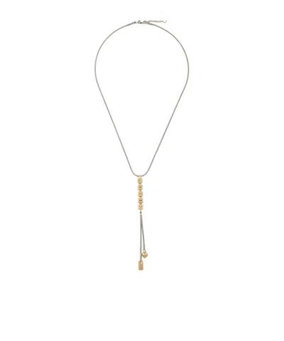 Coach Cube Necklace, Brass In Metallic