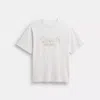 Coach Cursive Embroidered T-shirt In Organic Cotton In White
