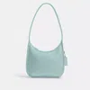 Coach Curve Zip Bag In Brass/light Blue