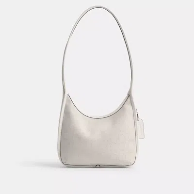 Coach Curve Zip Bag In Signature Jacquard In White