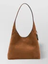 Coach Brooklyn 28 Brown With Single Shoulder Strap And Logo Lettering On The Front In Suede Woman In Brown