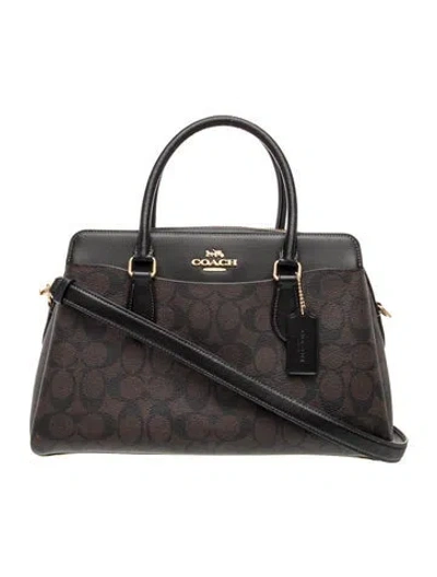 Pre-owned Coach Darcie Carryall In Brown