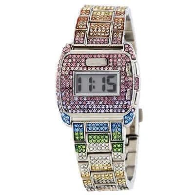 Pre-owned Coach Darcy Rainbow Crystal Accent Quartz Digital Ladies Watch 14504133