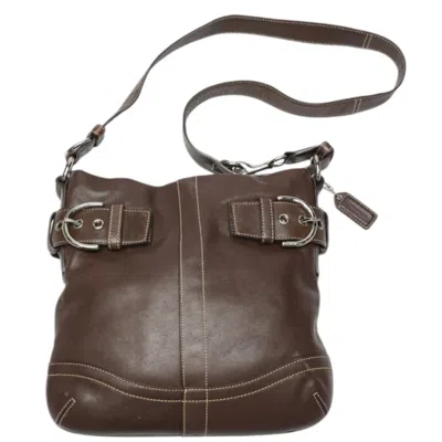 Pre-owned Coach Dark Brown Leather Shoulder Bag ()