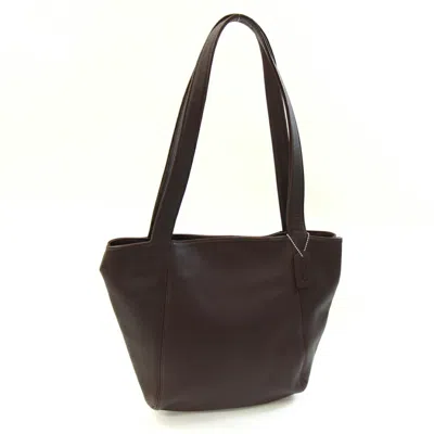 Pre-owned Coach Dark Brown Leather Tote Bag ()