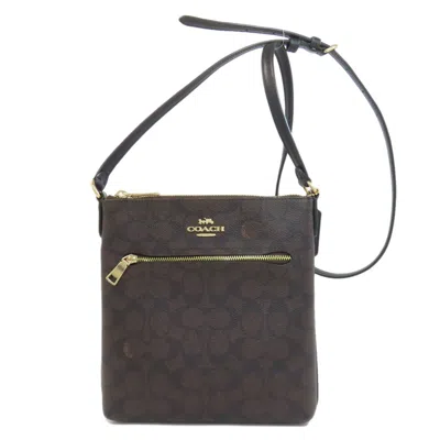 Pre-owned Coach Dark Brown Pvc Shoulder Bag ()
