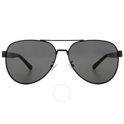 Coach Dark Grey Pilot Men's Sunglasses Hc7143 900387 61 In Black / Dark / Grey