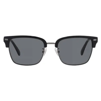 Coach Dark Grey Square Men's Sunglasses Hc8412 500287 56 In Black