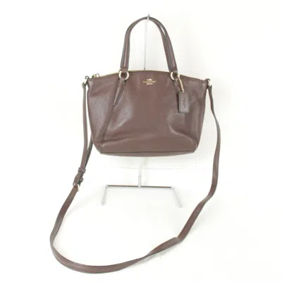 Pre-owned Coach Dark Purple Leather Shoulder Bag ()