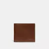 Coach Boxed Double Billfold Wallet In Dark Saddle