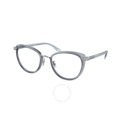 Coach Demo Cat Eye Ladies Eyeglasses Hc5154 9433 50 In Blue / Silver