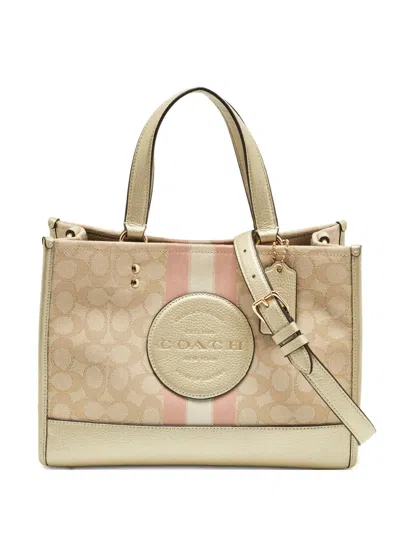 Pre-owned Coach Dempsey 30 Tote Bag In Neutral