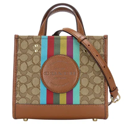 Coach Dempsey Tote Signature Canvas 2way Bag In Yellow