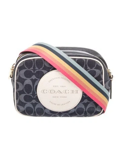 Pre-owned Coach Denim Clutch In Blue