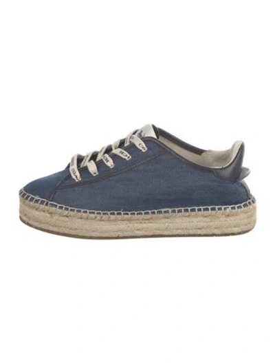 Pre-owned Coach Denim Espadrille Sneakers In Blue