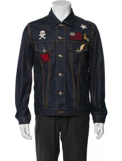 Pre-owned Coach Denim Jacket In Blue