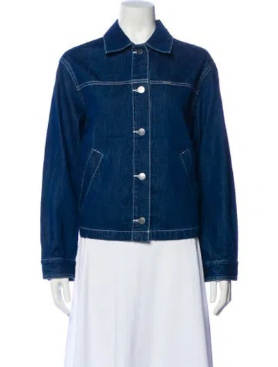 Pre-owned Coach Denim Jacket In Blue