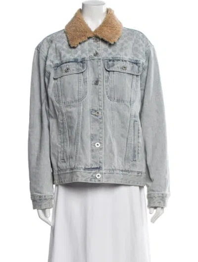 Pre-owned Coach Denim Jacket In Blue