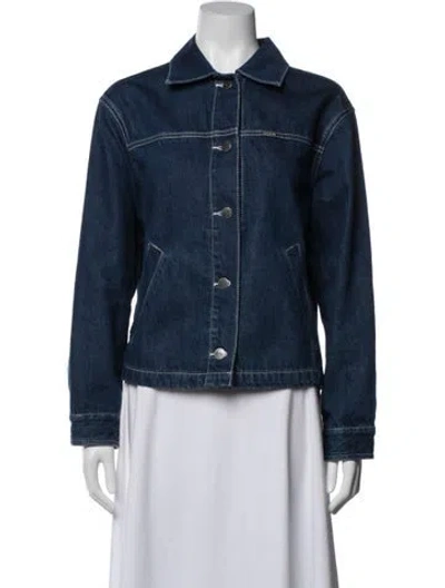 Pre-owned Coach Denim Jacket In Blue