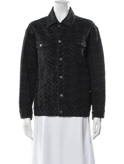 Pre-owned Coach Denim Jacket In Gray