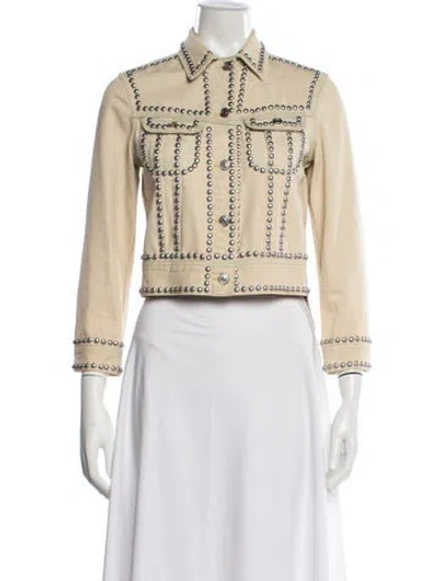 Pre-owned Coach Denim Jacket In Neutral
