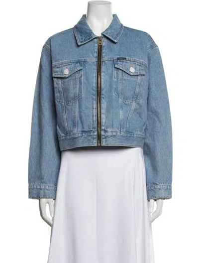 Pre-owned Coach Denim Jacket W/ Tags In Blue