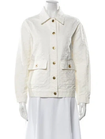 Pre-owned Coach Denim Jacket W/ Tags In White