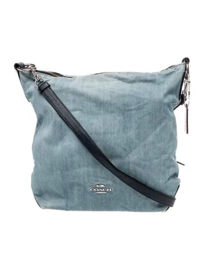 Pre-owned Coach Denim Messenger Bag In Blue