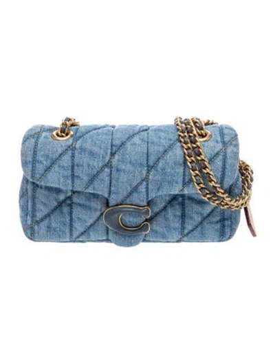 Pre-owned Coach Denim Tabby In Blue