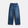 Coach Denim Trousers In Organic Cotton In Blue