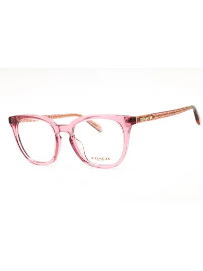 Coach Designer Round Eyeglasses For Women In Pink