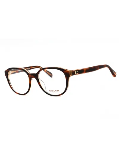 Coach Designer Round Eyeglasses For Women In Orange